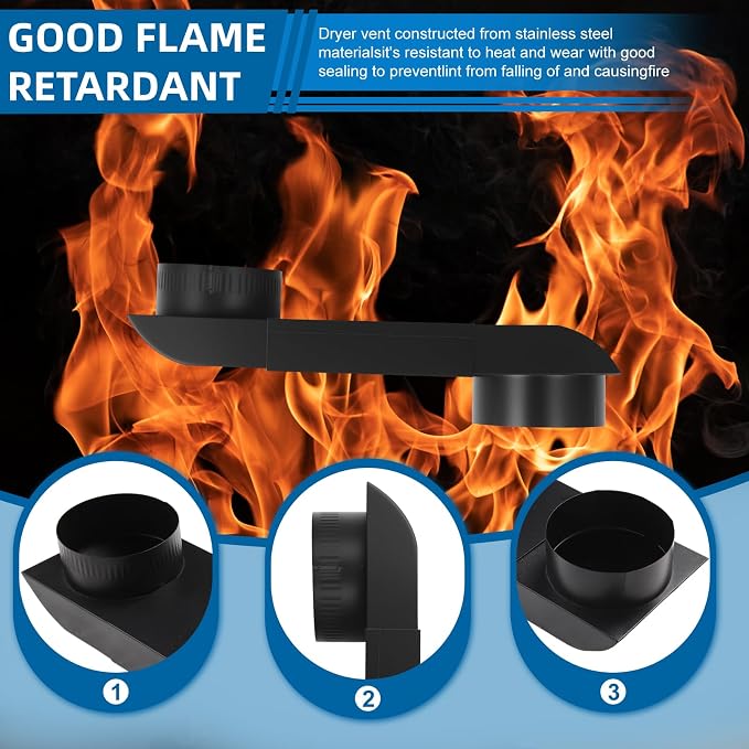 OEM Upgraded Periscope Dryer Vent Design 6.5"&12" Adjustable length - Image 6