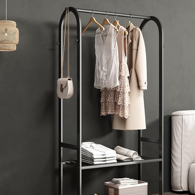Freestanding Clothing Rack, Metal Garment Rack - Image 7
