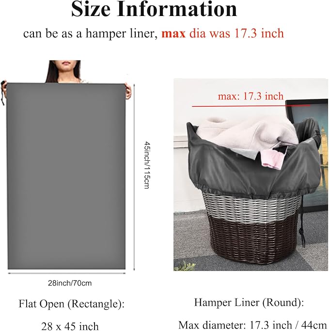 OTraki 2 Pack Laundry Bag Extra Large 28x45 Inch Drawstrings Laundry Hamper - Image 7