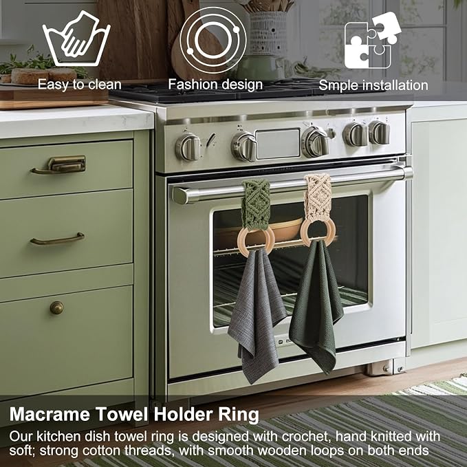 Tioncy 4 Pcs Kitchen Dish Towel Holder Mother's Day Gift - Image 5