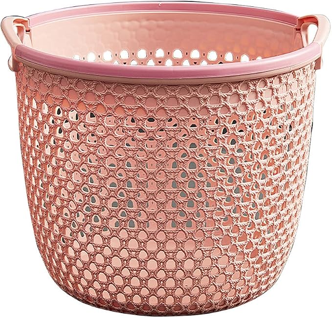 Flexible Laundry Basket with Handles, Portable Round Bin, Plastic Laundry - Image 2