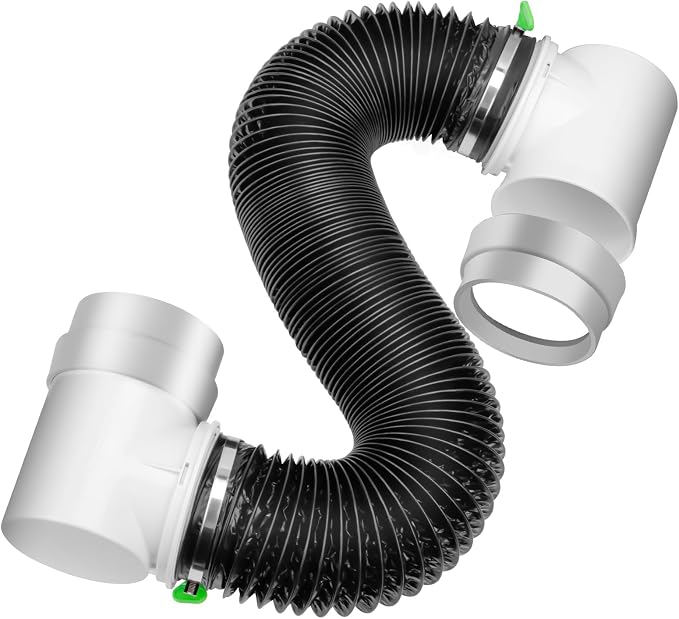 MOPHA 8FT Dryer Vent Hose for Tight Space, 90 Degree Dryer Vent Elbow by mopha