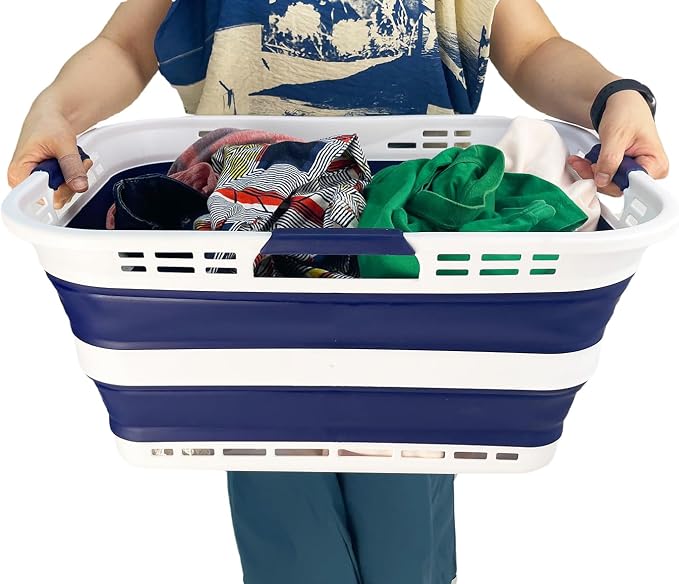 SAMMART Set of 2 Collapsible Plastic Storage Basket - Image 6