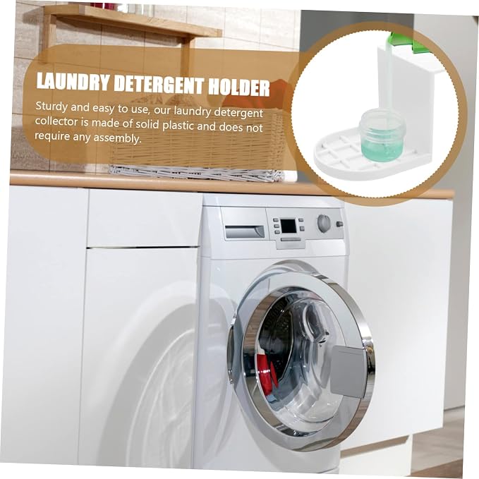 Mobestech 2pcs White Laundry Detergent Drip Tray Cup Holder Softener Liquid - Image 4