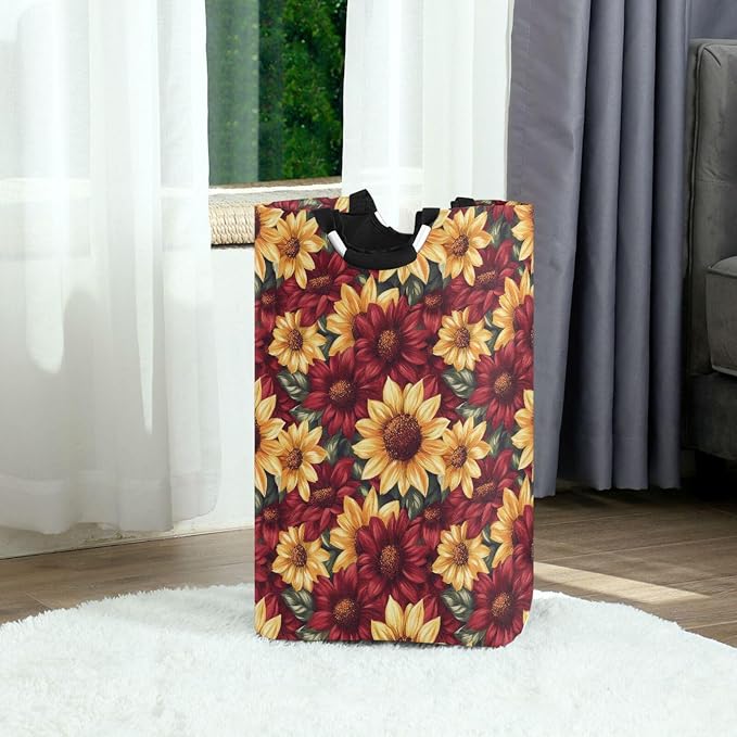 Flower Colorful laundry baskets, Foldable and waterproof storage bins - Image 2