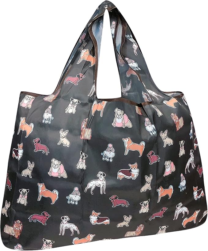 allydrew Large Foldable Tote Nylon Reusable Grocery Bag by allydrew