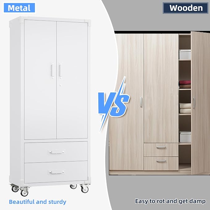 Aobabo Upgraded Metal Garage Storage Cabinet - Image 8