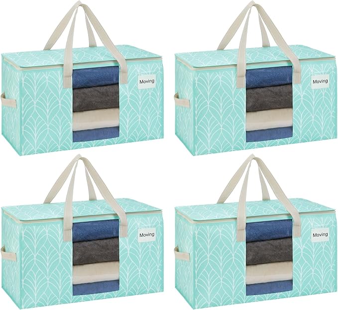 VENO 4 Pack Moving Bags, Storage Bins by Veno