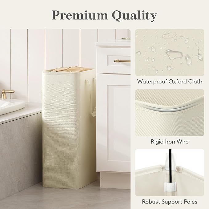 Lifewit 75L Slim Laundry Hamper, Narrow Small Laundry Basket - Image 4