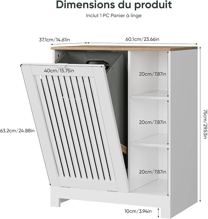 Tilt Out Laundry Hamper Cabinet - Image 3
