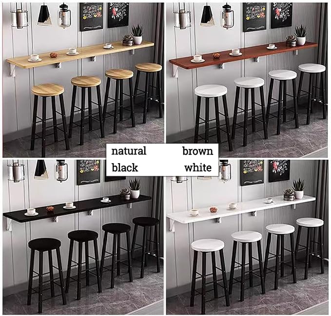 Folding Wall Mounted Table, Wooden Wall Kitchen Table & Dining Table Desk - Image 5