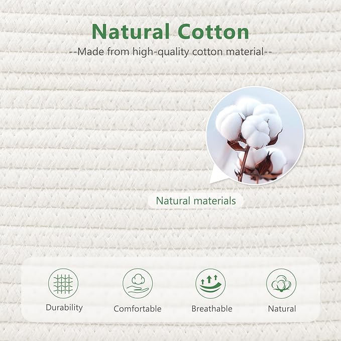 Cotton Rope Basket, Storage Baskets - Image 2