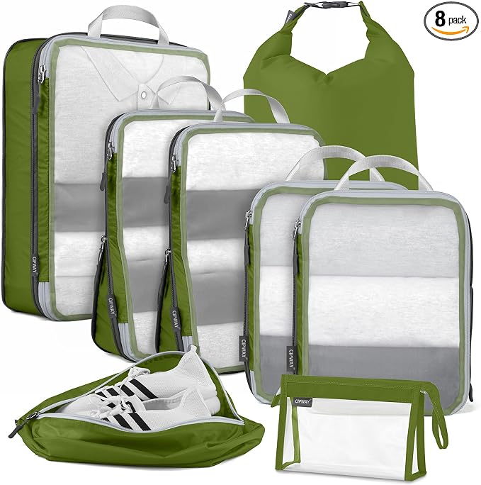 Cipway Compression Packing Cubes Mesh, Lightweight Luggage Organizer Bags by Cipway
