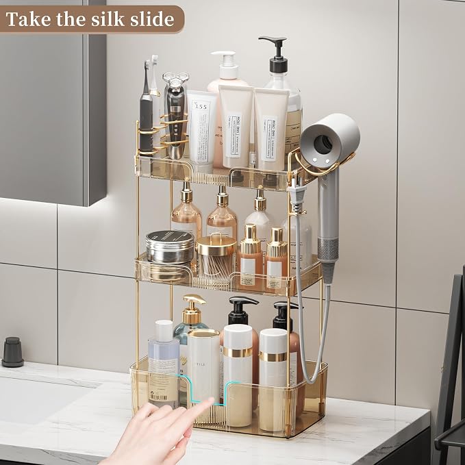 YCIA&DONE Luxury Bathroom Counter Organizer, Large Makeup Organizer Countertop - Image 5