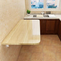Wall Mounted Folding Table for Kitchen, Wood Wall Mounted Table, Bracket Heavy by MMLeYN