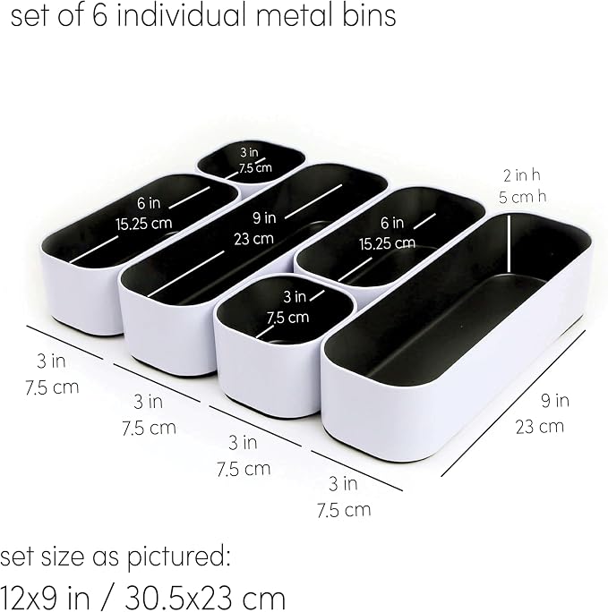 Three by Three Stacking Bin Set of 6 - Image 2