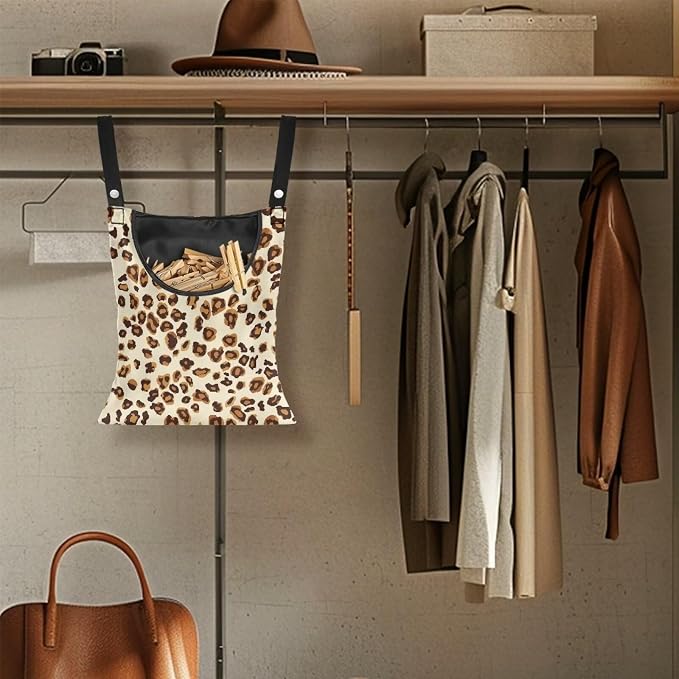 Leopard Print Clothespin Bag - Image 5