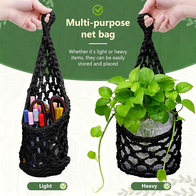 Macrame Wall Plant Hanger, Hanging Planter Basket Holder, Wall Planters - Image 2