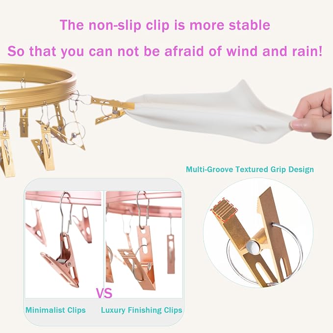 Sock Drying Rack with 26 Clips - Image 6
