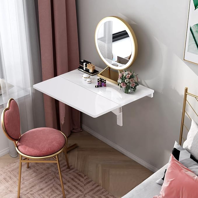 Wall Mounted Folding Table, 31.5" x 23.5" Floating Desk - Image 8