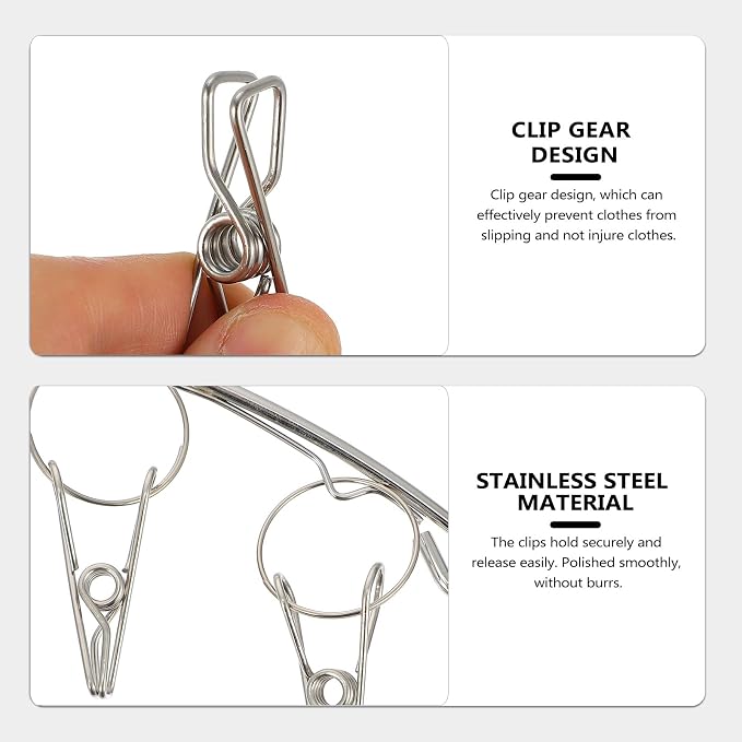 4pcs Stainless Steel Laundry Drying Hanger - Image 3