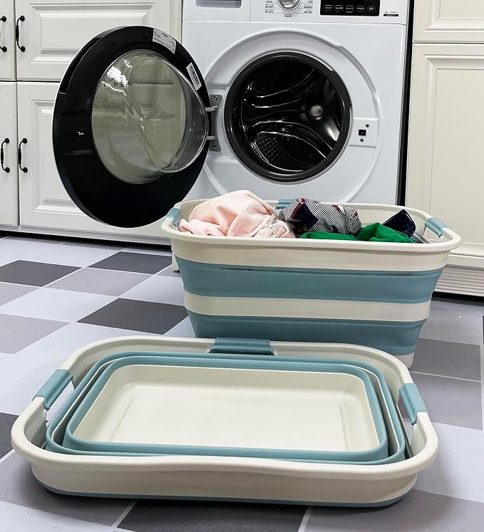 SAMMART 42L Collapsible Plastic Laundry Basket - Image 3