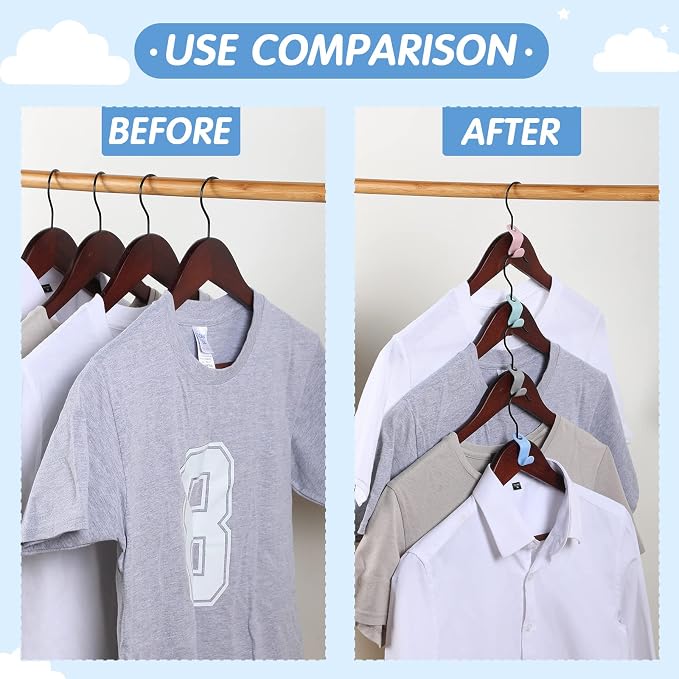 Fumete 300 Pcs Clothes Hanger Connector Hooks Extender Clips Heavy Duty - Image 4