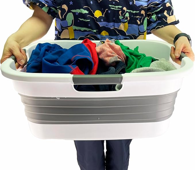 SAMMART 30L Collapsible Plastic Laundry Basket - Image 6