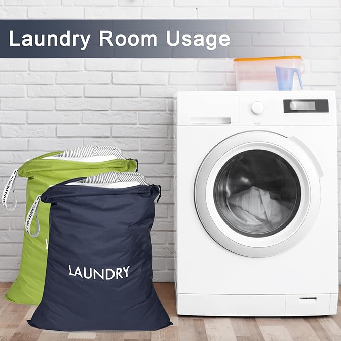 WiseBoy 2 Pack Laundry Bags, Travel Laundry Bag - Image 4