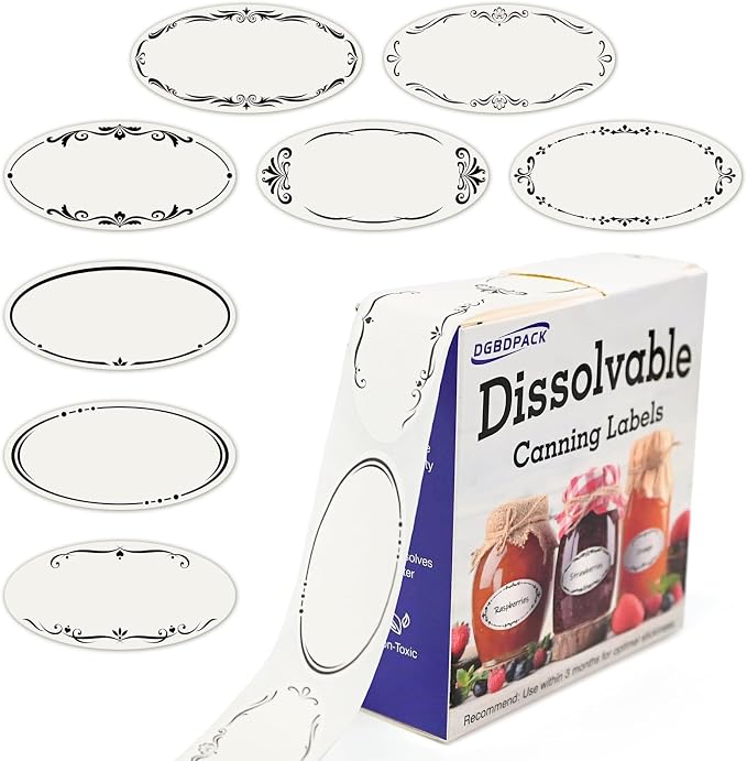 DGBDPACK 400 Dissolvable Canning Labels by DGBDPACK