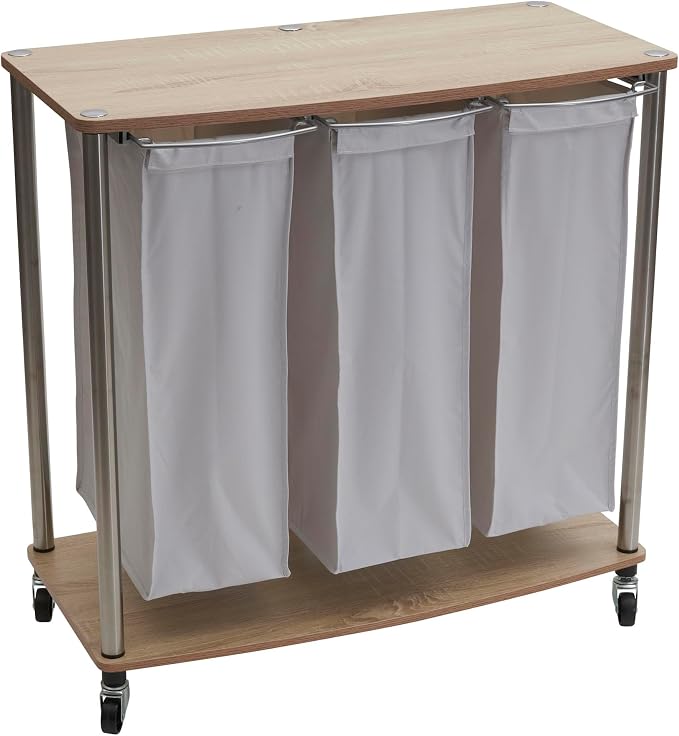 Household Essentials 3-Bag Laundry Sorter, Washable Linen Laundry Bags by HouseholdEssentials