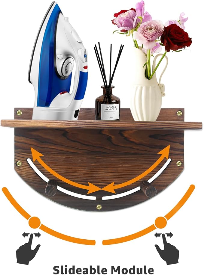 Ironing Board Hanger Wall Mount Wooden Ironing Board Hanger, Ironing Holder - Image 6