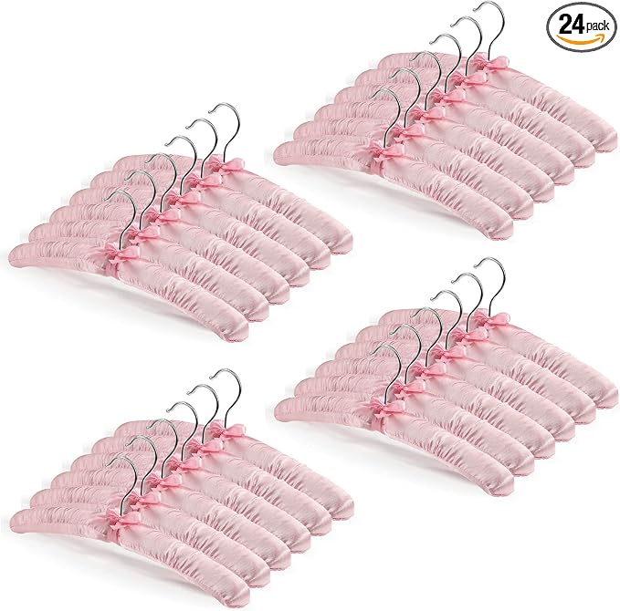 Jetec 24 Pieces Satin Padded Hangers by Jetec