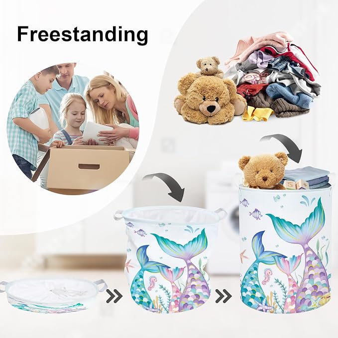 Fantasy Princess Laundry Hamper Colorful Large Storage Basket Collapsible - Image 3