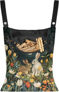 Floral Rabbit Print Adjustable Door-Hanging Laundry Clothespin Bag Clothespin by LJMKZJN