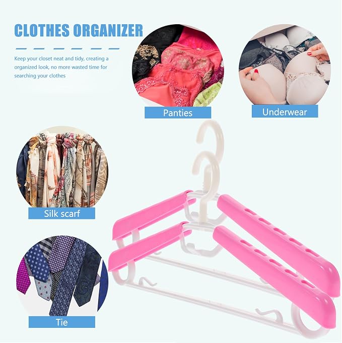 Adjustable Extra Wide Plastic Clothes Hangers - Image 8