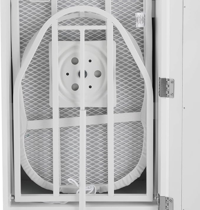 CNCEST Wall Mount Ironing Board Cabinet, 180° Rotatation Built-in Swivel - Image 9