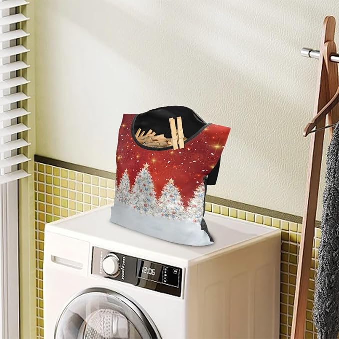 Christmas Tree Clothesline Peg Organizer Storage Bags Dust-Proof Clothes Pin - Image 2