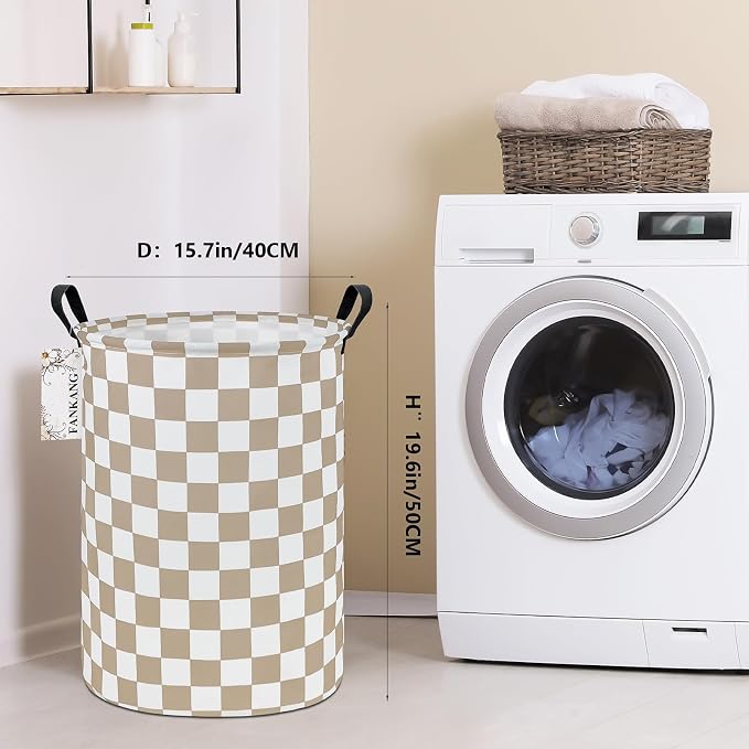 FANKANG Storage Basket, Nursery Hamper Canvas Laundry Basket Foldable - Image 2