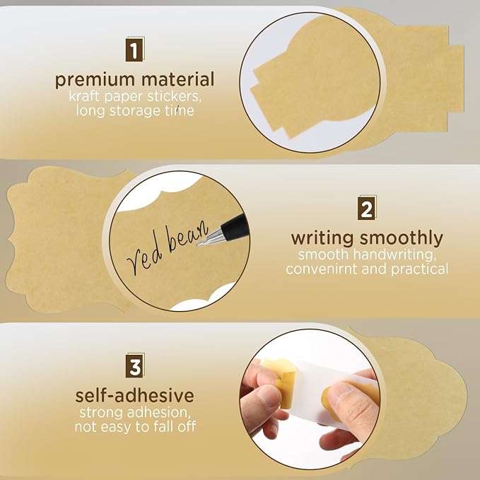 600 PCS 1.2" X 2" Present Tags Name Labels Sticker, Canning Labels - Image 3