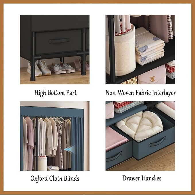 Portable Closet, Garment Rack, Heavy Duty Clothes Rack - Image 5