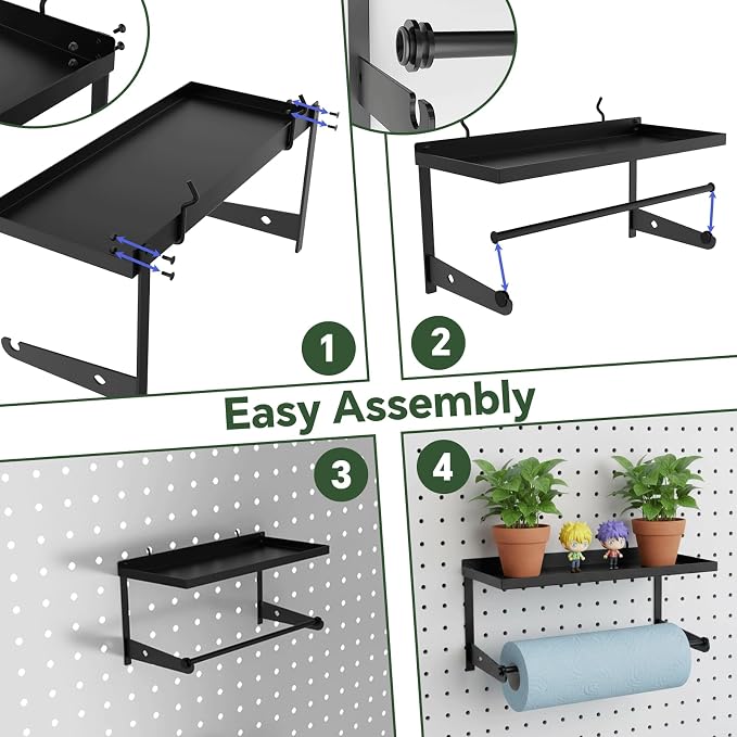 1 Pack Paper Towel Holder for Pegboard, Pegboard Paper Towel Holder - Image 7