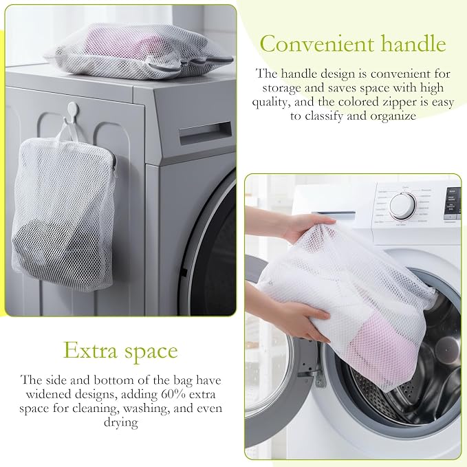 2Pcs Mesh Hanging Laundry Bags, Wash Bag - Image 6
