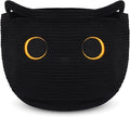 Cute Black Cat Round Basket by Hkojewp