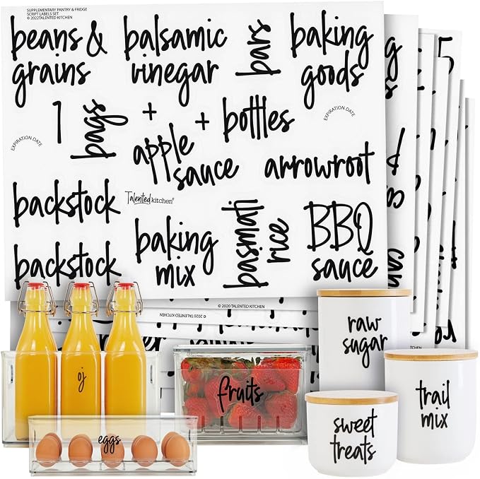Talented Kitchen 158 Food Container Labels by TalentedKitchen
