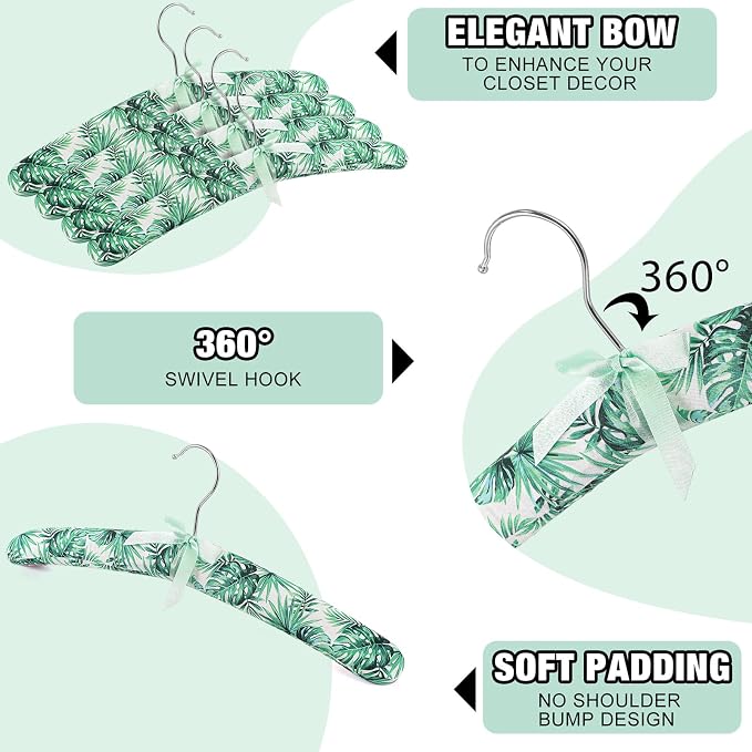 Jetec 24 Pieces Satin Padded Hangers - Image 3
