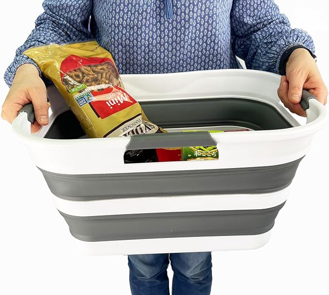 SAMMART 19L Super Mini Collapsible 3 Handled Plastic Tub - Image 5