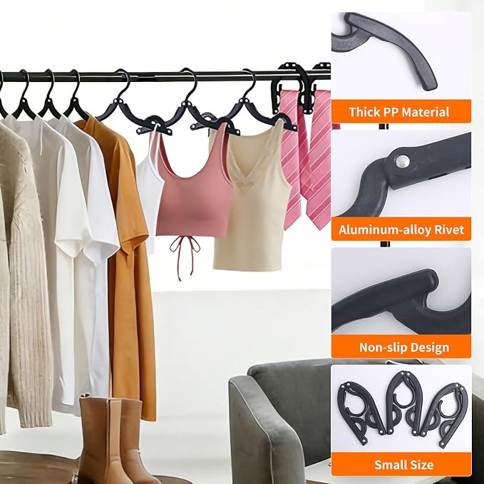 10Pcs Travel Hangers for Cruise Foldable Hangers - Image 5