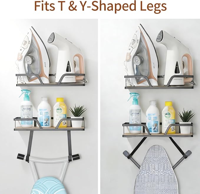 Ironing Board Hanger, 2-Layer Ironing and Iron Board Holder, Iron Board Wall - Image 5