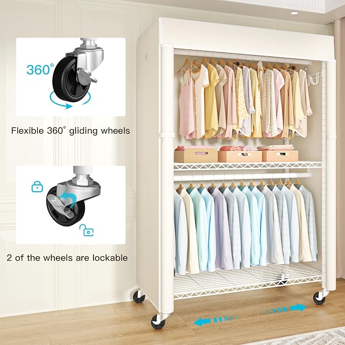 FUTASSI White Clothing Rack - Image 4